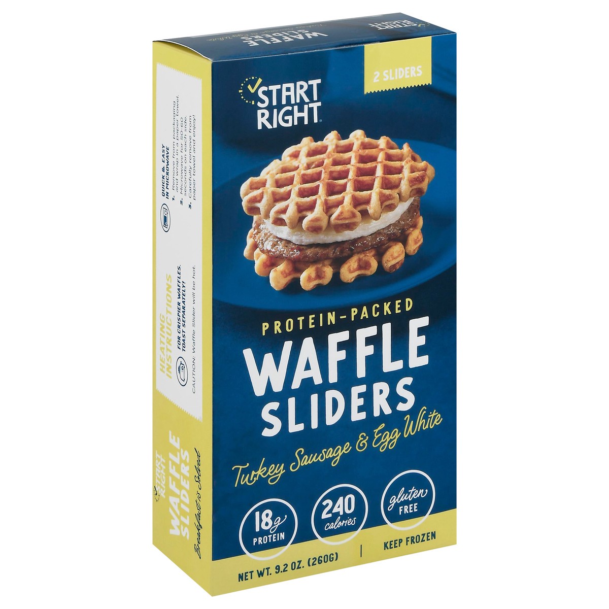 slide 6 of 14, Start Right Turkey Sausage & Egg White Waffle Sliders 2 ea, 2 ct