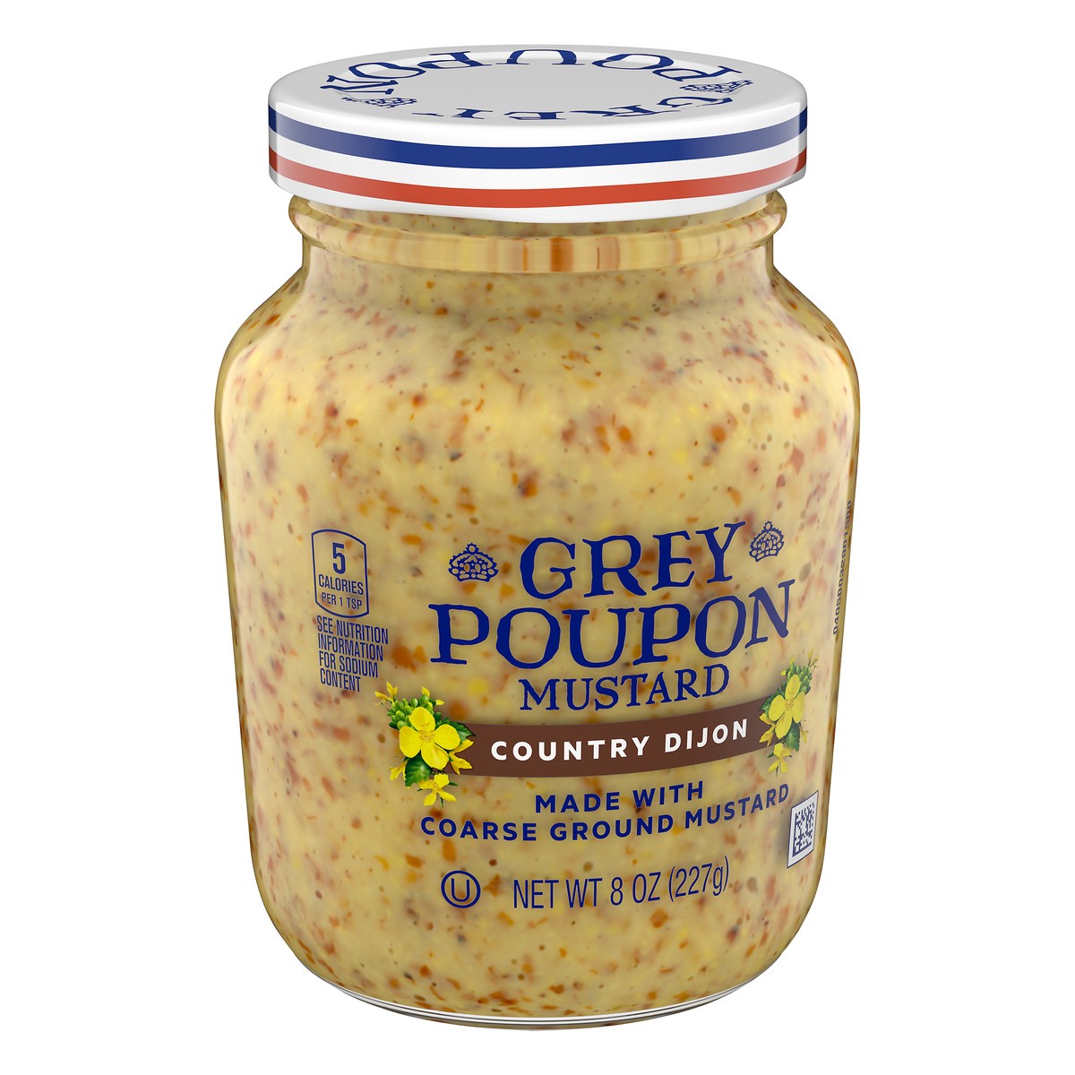 slide 2 of 9, Grey Poupon Country Dijon Coarse Ground Mustard, 8 oz. Jar, 