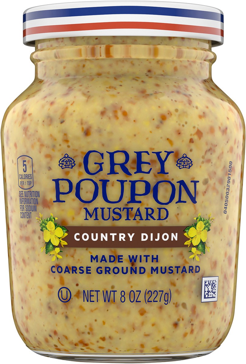 slide 6 of 9, Grey Poupon Country Dijon Coarse Ground Mustard, 8 oz. Jar, 