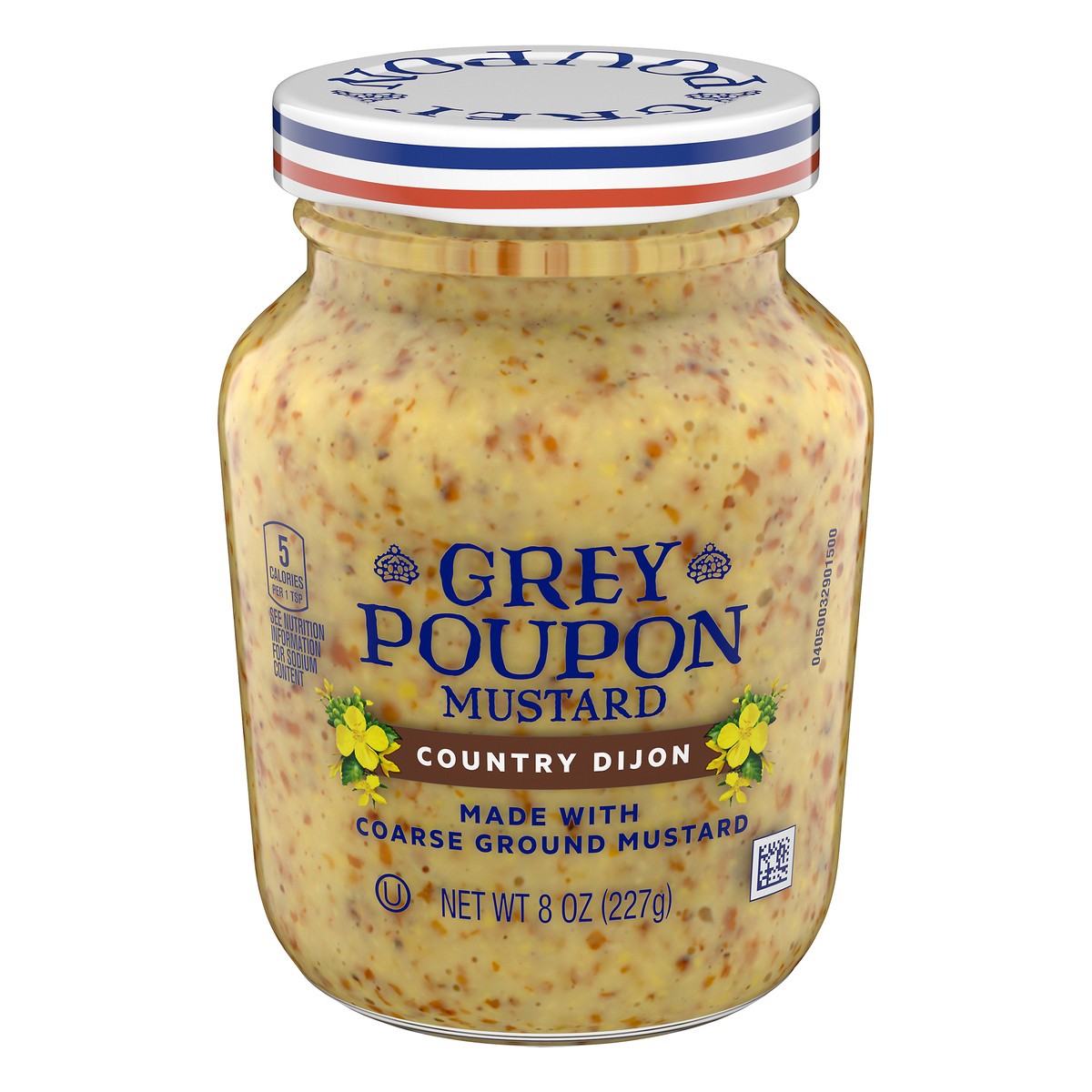 slide 1 of 9, Grey Poupon Country Dijon Coarse Ground Mustard, 8 oz. Jar, 