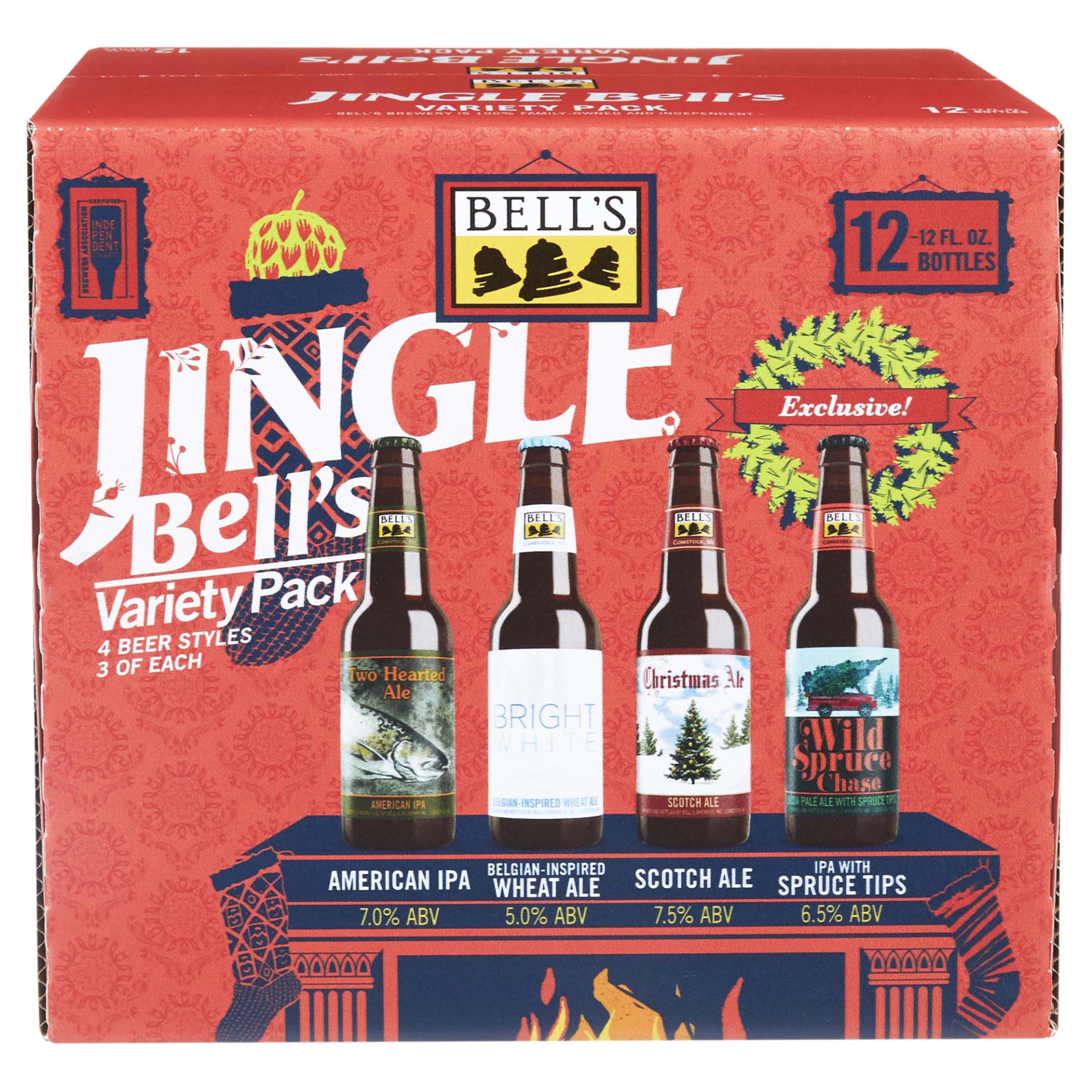 slide 1 of 1, Bell's Jinglebell's Variety Pack, 12 ct; 12 fl oz