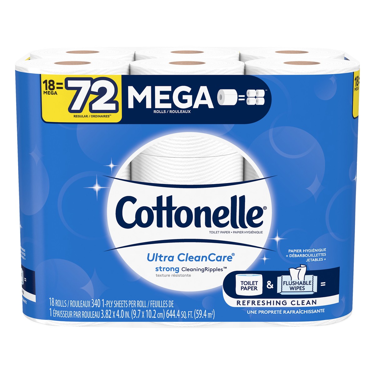 slide 1 of 13, Cottonelle Bath Tissue Mega 18Ct, 18 ct