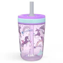 Zak! Fanciful Unicorn Antimicrobial Single Wall Leakproof Kelso Tumbler With Straw