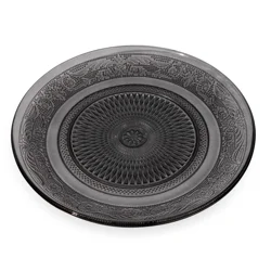 Core Bamboo Medici Medallion Plate Gray 8 in