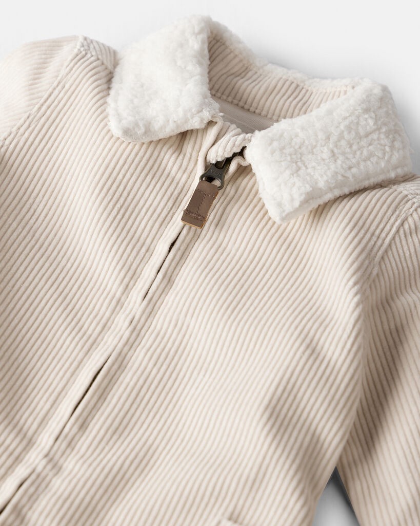 slide 3 of 4, Littleplanet Baby Organic Cotton Corduroy Romper Biscuit Cream 24M, 1 ct