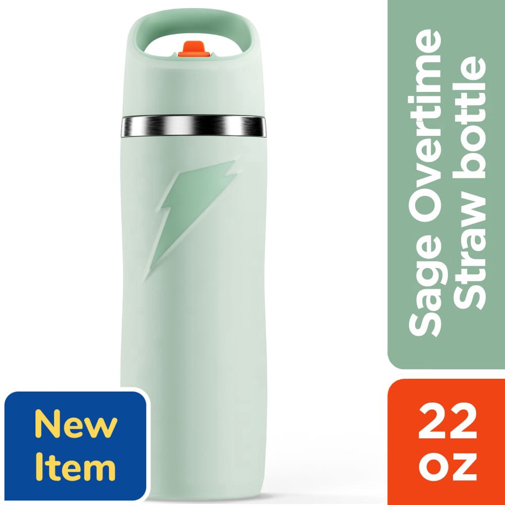 slide 4 of 4, Gatorade® Sage Straw Cap Water Bottle, 22 oz