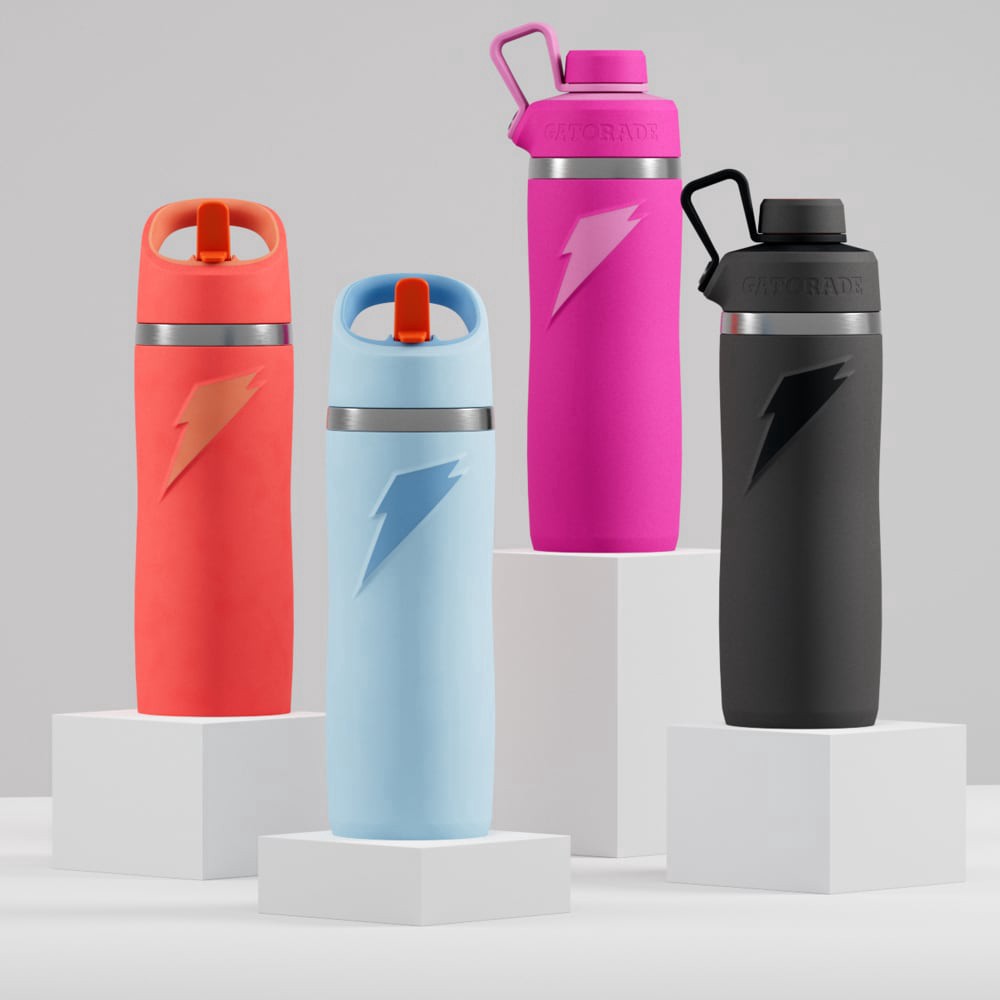 slide 3 of 4, Gatorade® Sage Straw Cap Water Bottle, 22 oz