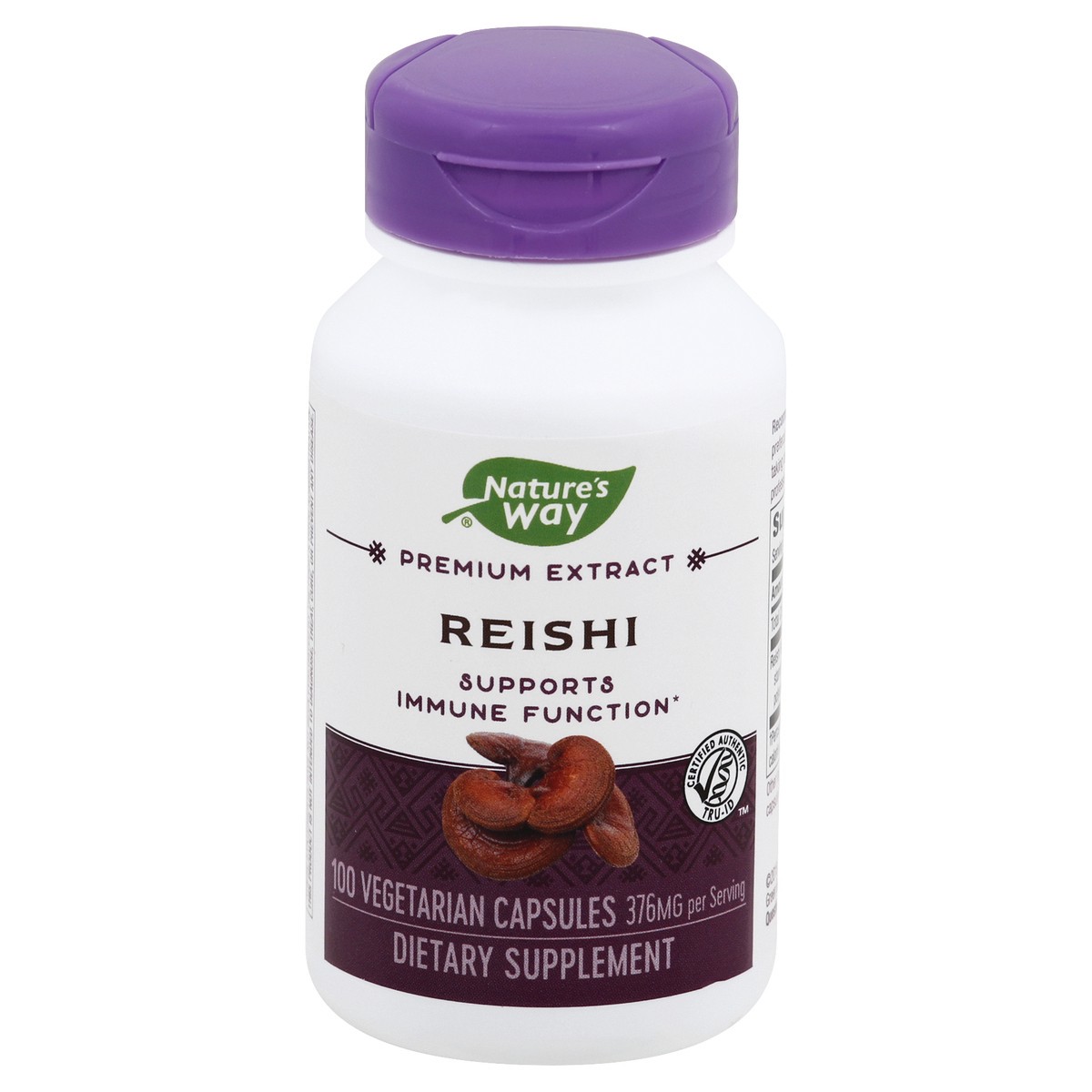 slide 6 of 8, Nature's Way 376 mg Premium Extract Reishi Mushroom 100 Vegan Capsules, 100 ct