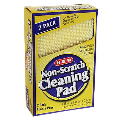 slide 1 of 1, H-E-B HEB Non Scratch Scrubbing Pads 2 Pack, 2 ct