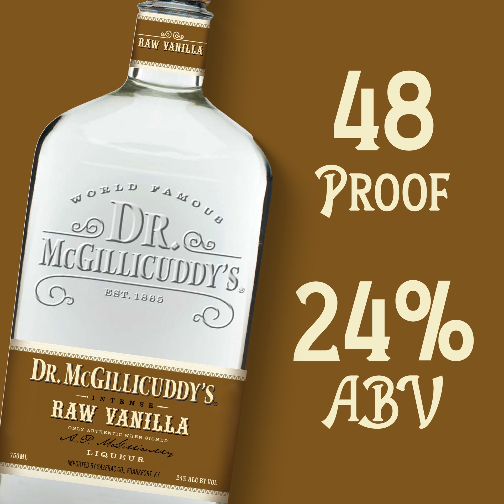 slide 5 of 5, Dr. McGillicuddy's's Dr. McGillicuddy's''s Raw Vanilla Liqueur, 750 mL Bottle, 48 Proof, 750 ml