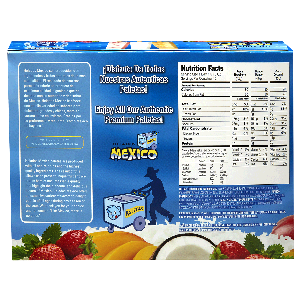 slide 2 of 2, Helados Mexico Premium Ice Cream, 18 oz