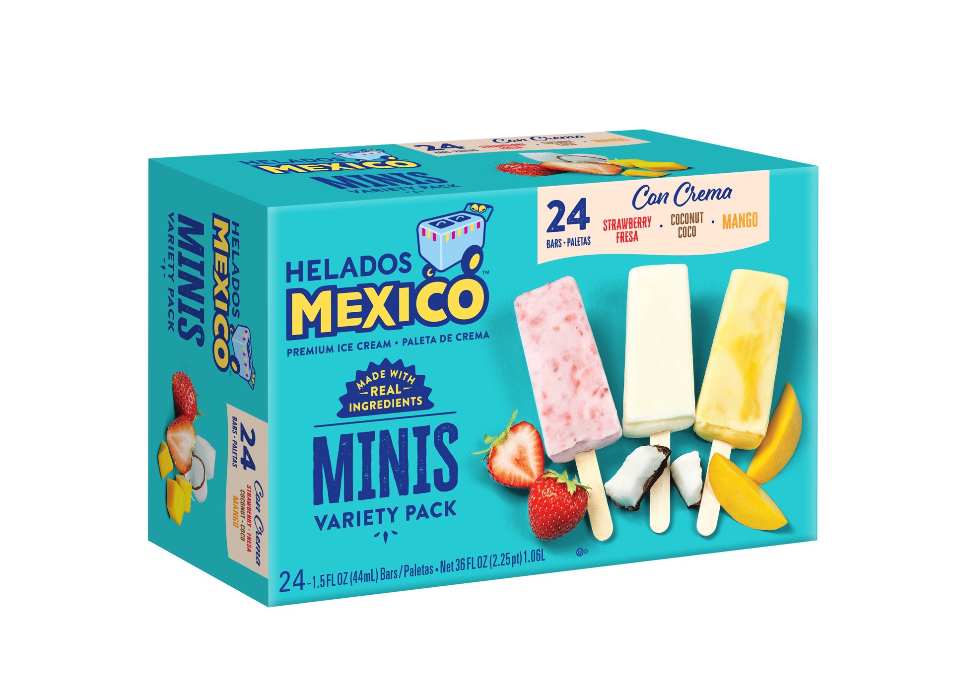 Helados Mexico Mini Frozen Fruit Bars Variety Pack 24 Ct Ralphs Hot