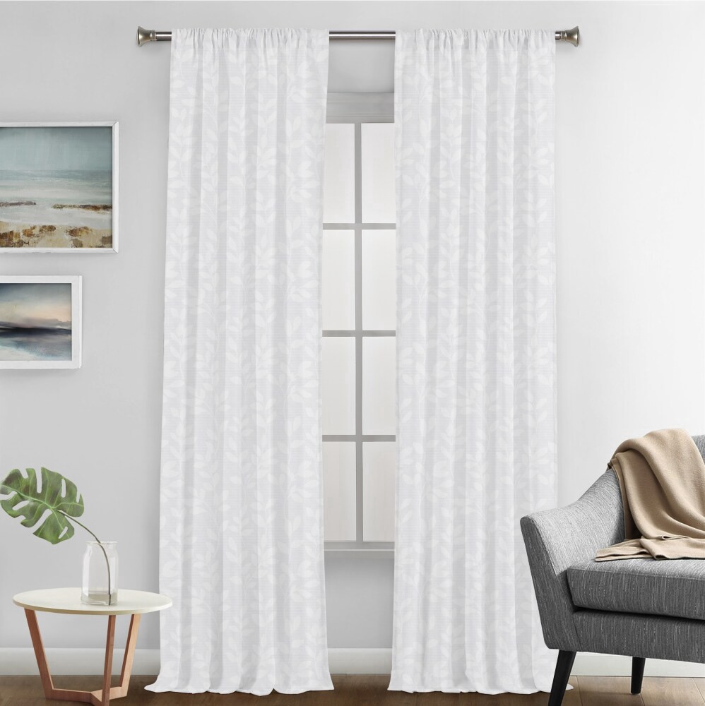 slide 1 of 1, Sunblock Annadale Total Blackout Back Tab Single Window Panel - White, 52 in x 84 in