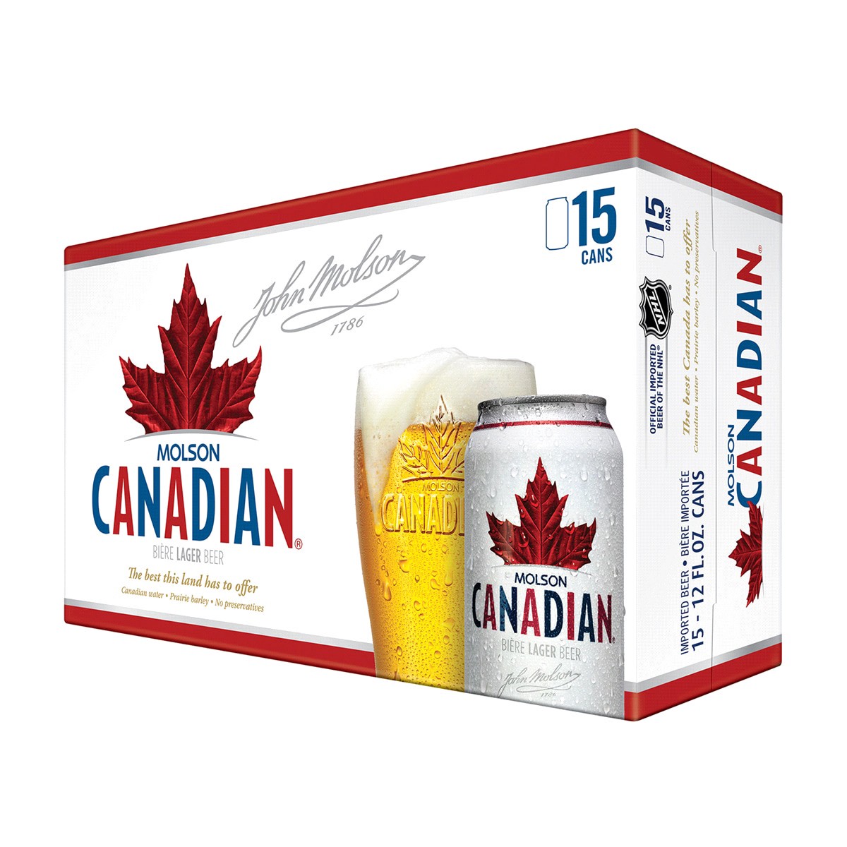 slide 4 of 5, Molson Lager Beer, 5% ABV, 15 ct; 12 fl oz