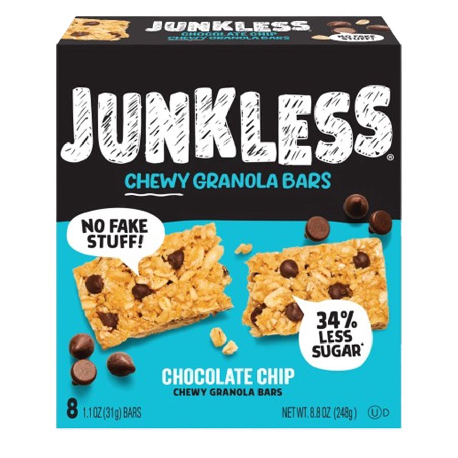 slide 1 of 1, Junkless Chewy Chocolate Chip Granola Bars Bars - 8 ct, 8 ct