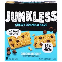 Junkless Chewy Chocolate Chip Granola Bars Bars - 8 ct