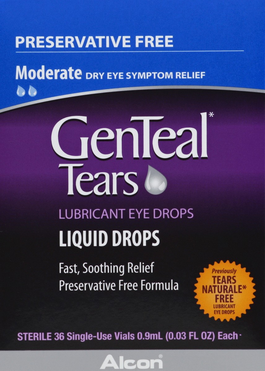 slide 5 of 6, GenTeal Tears Preservative Free Eye Drops, 36 ct
