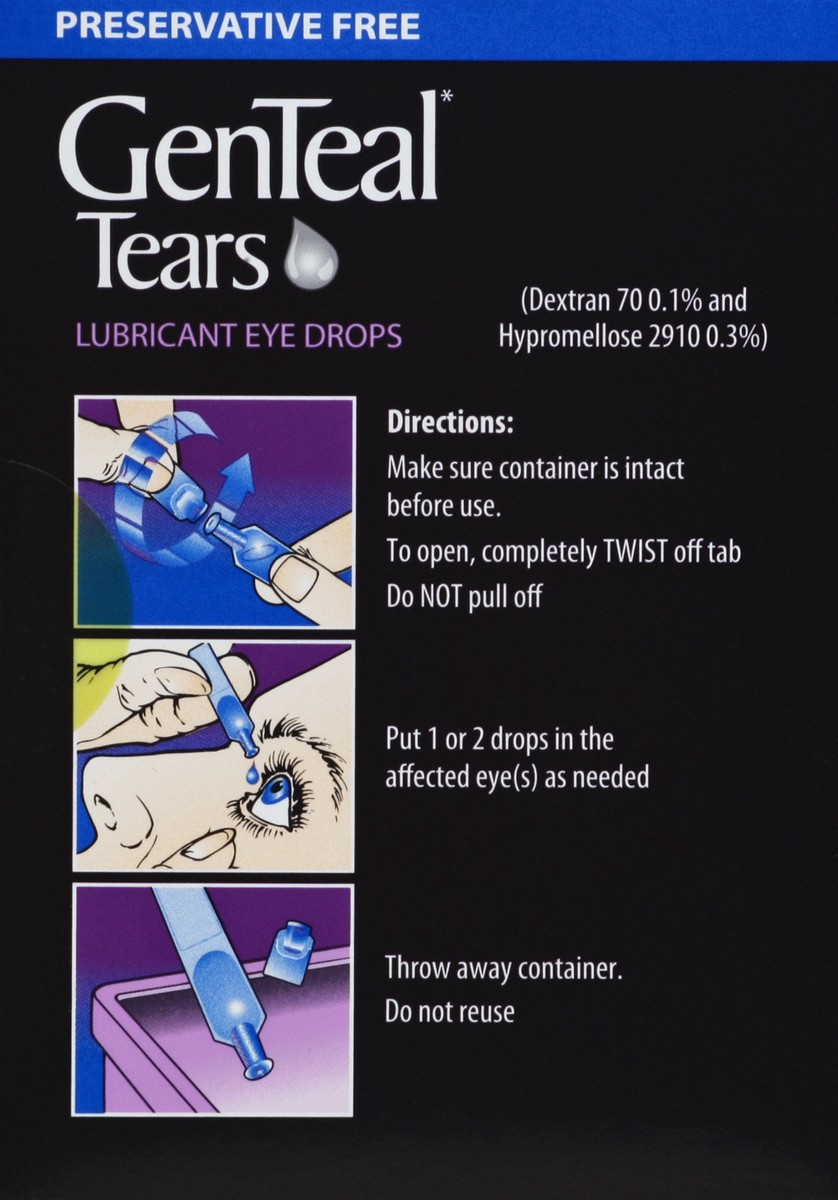 slide 6 of 6, GenTeal Tears Preservative Free Eye Drops, 36 ct