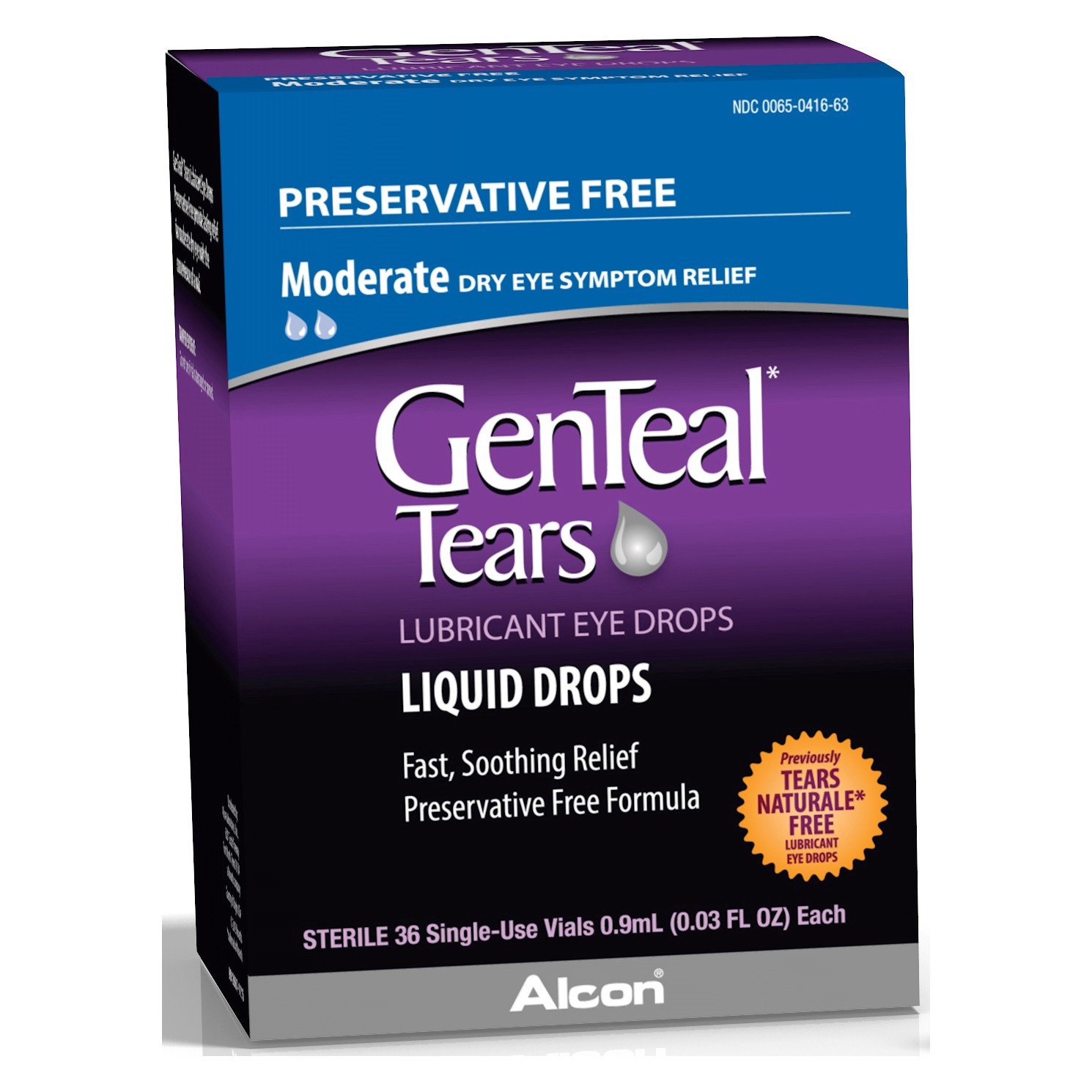 slide 1 of 6, GenTeal Tears Preservative Free Eye Drops, 36 ct