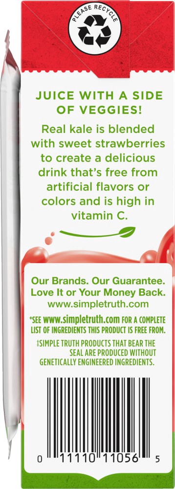 slide 2 of 4, Simple Truth Strawberry & Kale Kids Juice Boxes, 8 ct