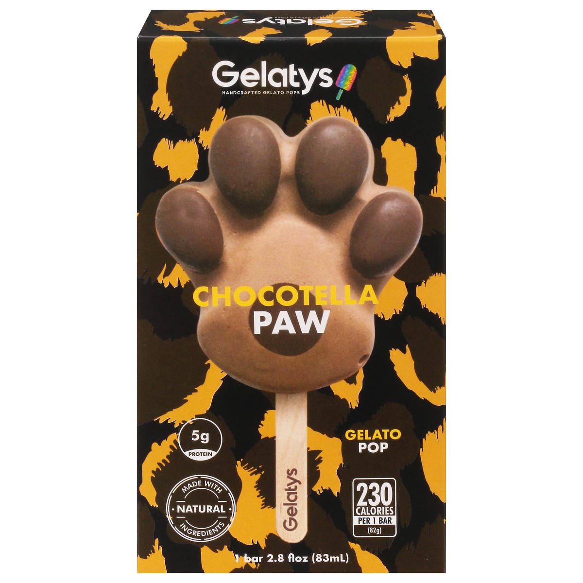 slide 1 of 10, Gelatys Handcrafted Gelato Pop - Chocotella Paw, 2.79 fl oz