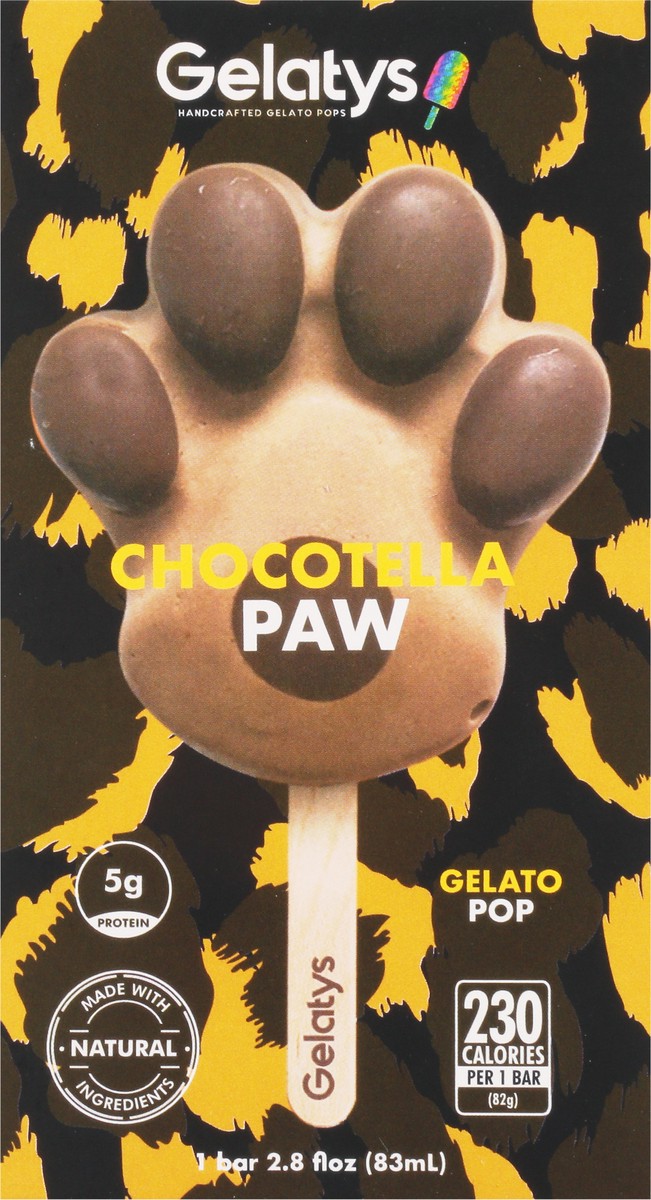 slide 8 of 10, Gelatys Handcrafted Gelato Pop - Chocotella Paw, 2.79 fl oz