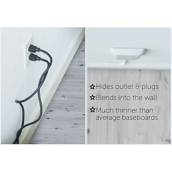 slide 5 of 6, As Seen on TV sleek socket 3-Outlet Ultra-Thin Extension Cord, 8 ft