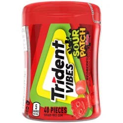 Trident Vibes Sugar Free Sour Patch Kids Redberry Gum 40 ea
