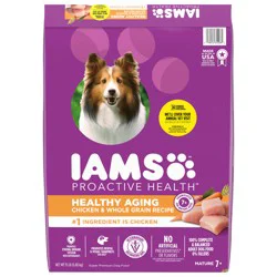 IAMS PROACTIVE HEALTH Healthy Aging Senior Dry Dog Food with Real Chicken, 15 lb. Bag