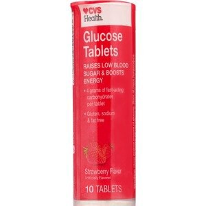 slide 1 of 1, CVS Health Glucose Tablets, Strawberry, 10 Ct, 1 ct