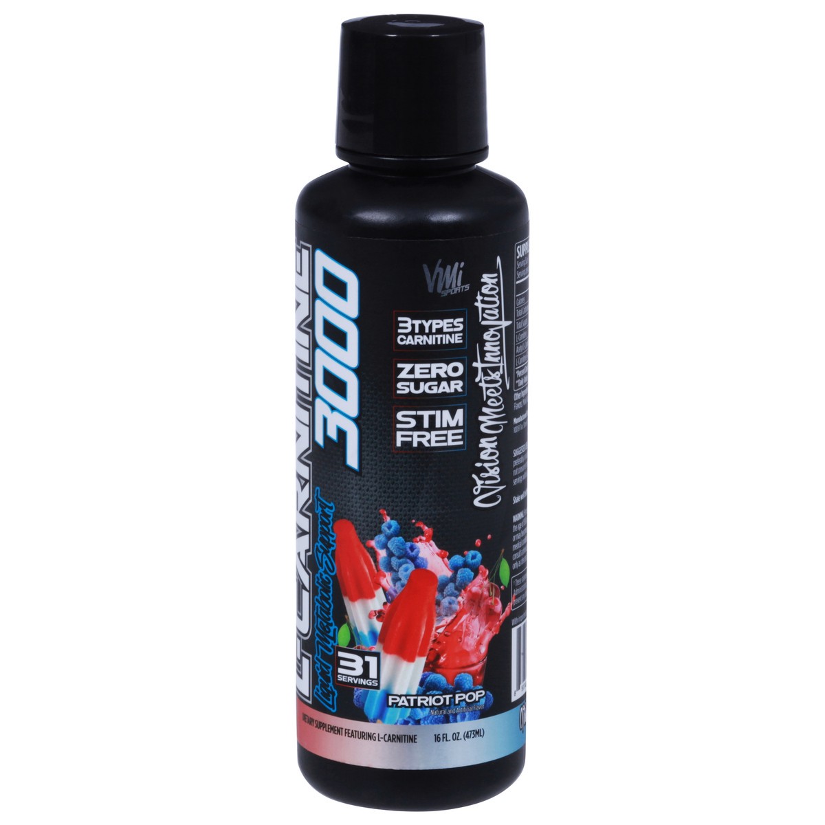 slide 8 of 13, VMI Sports L-Carnitine 3000 Patriot Pop Liquid Metabolic Support 16 fl oz, 16 fl oz