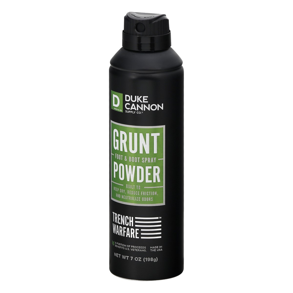 slide 2 of 11, Duke Cannon Grunt Powder Foot & Boot Spray 7 oz, 1 ct