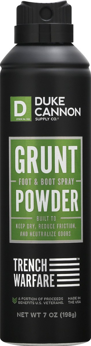 slide 4 of 11, Duke Cannon Grunt Powder Foot & Boot Spray 7 oz, 1 ct