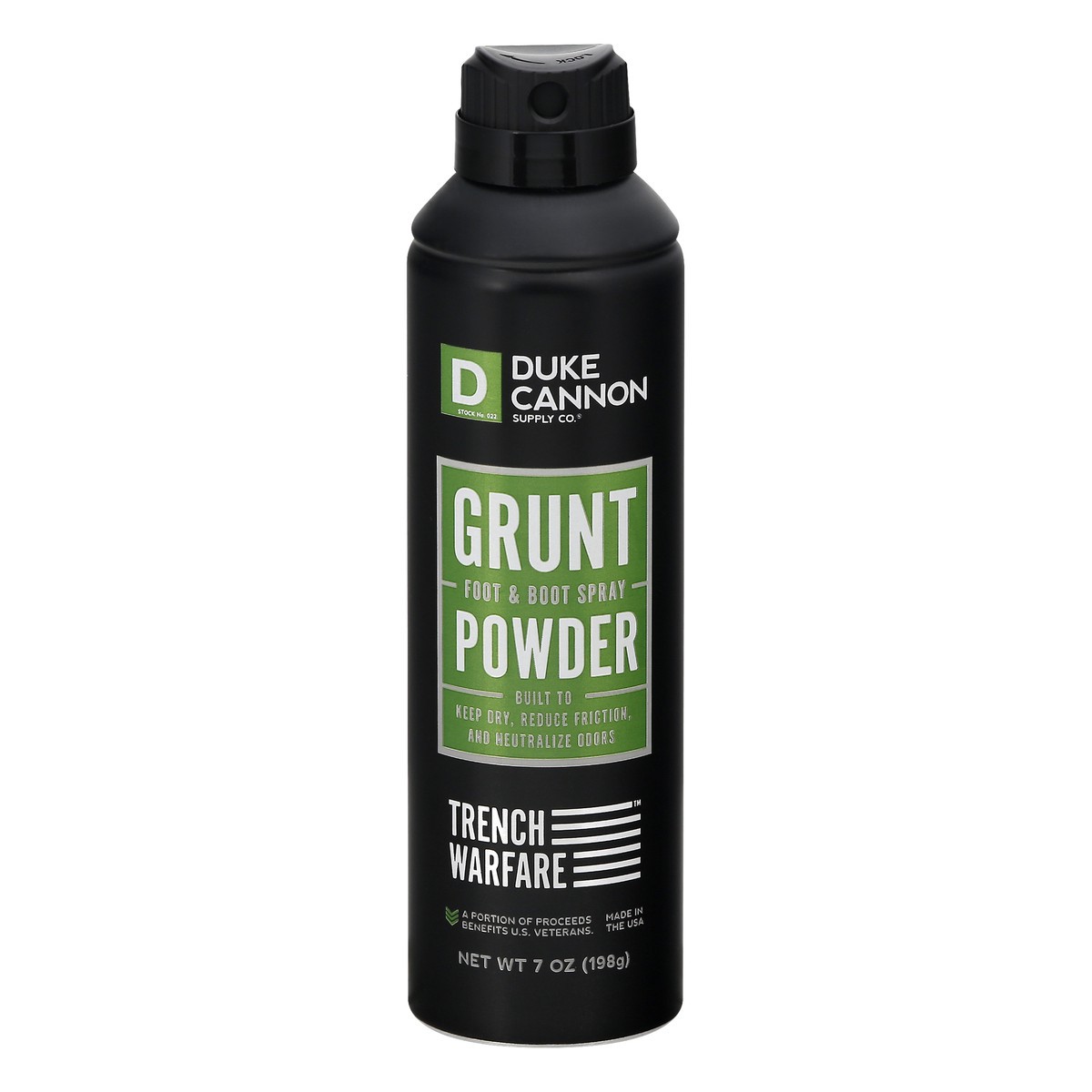 slide 1 of 11, Duke Cannon Grunt Powder Foot & Boot Spray 7 oz, 1 ct