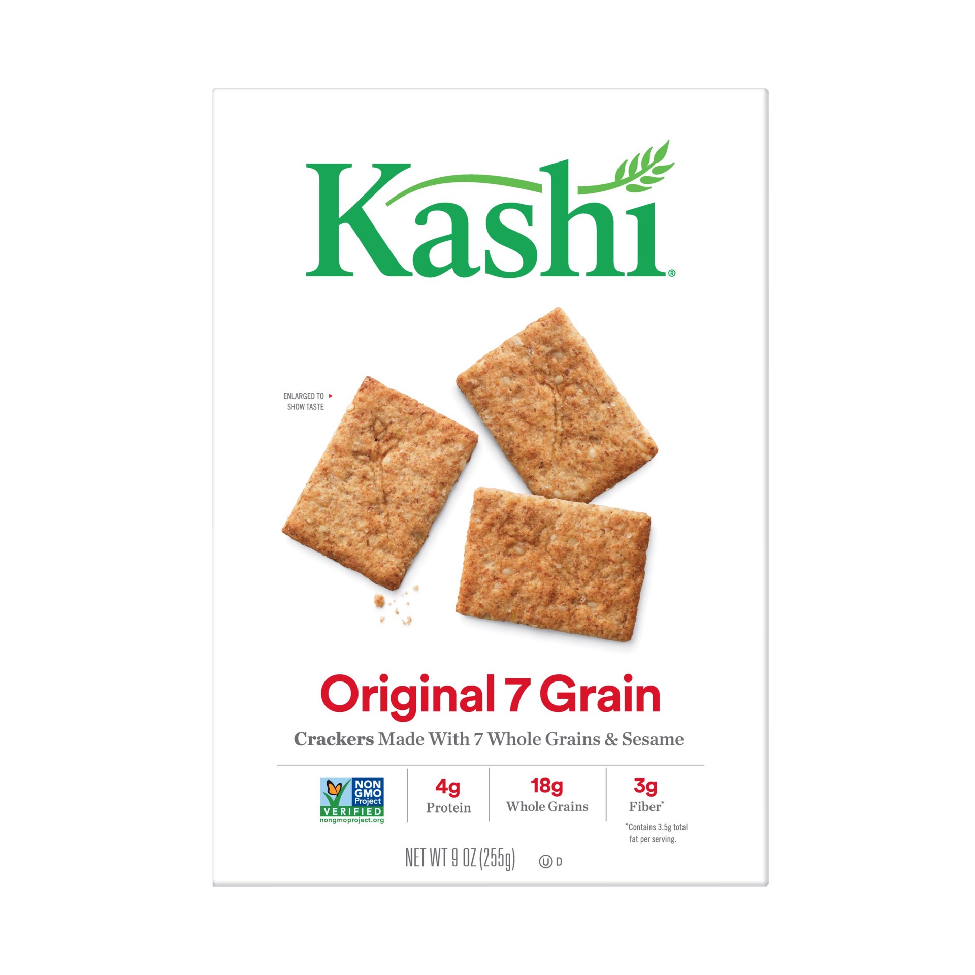 slide 1 of 6, Kashi Original 7 Grain Crackers With Whole Grains & Sesame, 9 oz