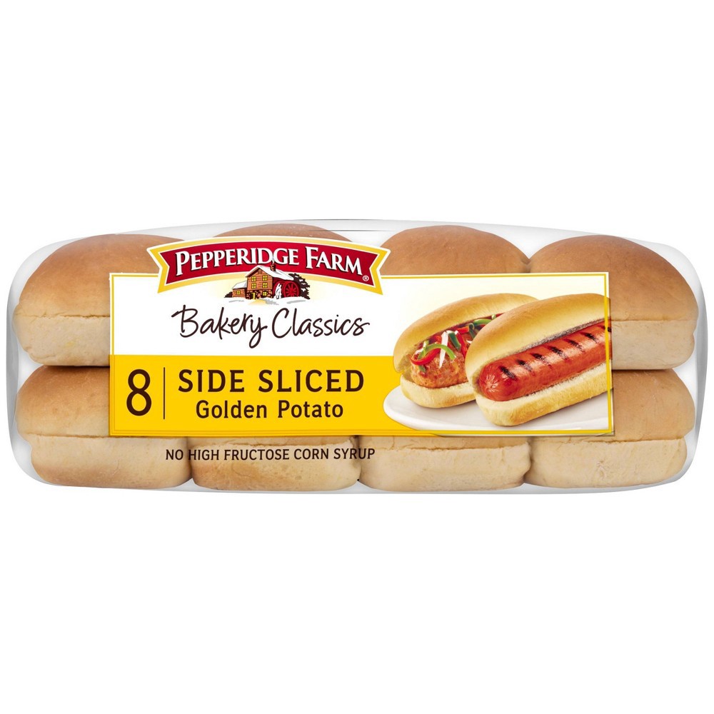 slide 4 of 7, Pepperidge Farm Top Sliced Golden Potato Hot Dog Buns, 14.000 oz