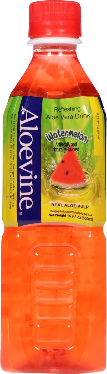 slide 9 of 13, Aloevine Refreshing Watermelon Aloe Vera Drink 16.9 fl oz, 16.9 fl oz