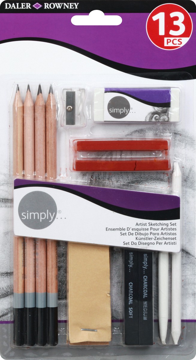 slide 1 of 9, Daler Rowney Simply Artist Sketching Set 1 ea, 1 ct