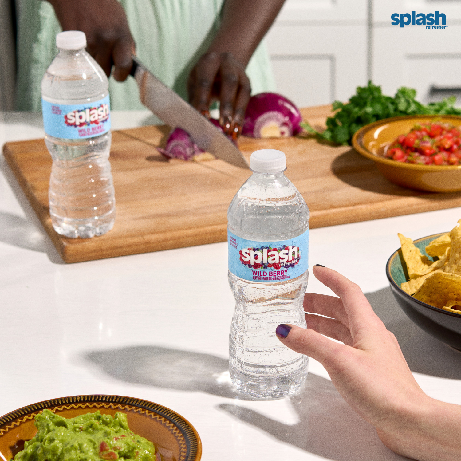 slide 5 of 8, Splash Refresher Wild Berry Flavored Water, 16.9 fl oz, 6 Pack, 6 ct