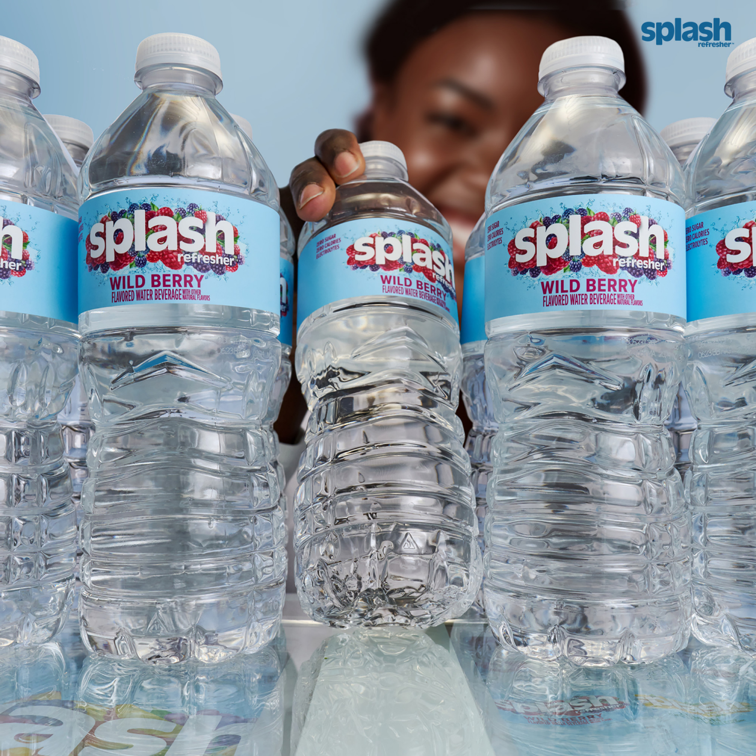 slide 8 of 8, Splash Refresher Wild Berry Flavored Water, 16.9 fl oz, 6 Pack, 6 ct