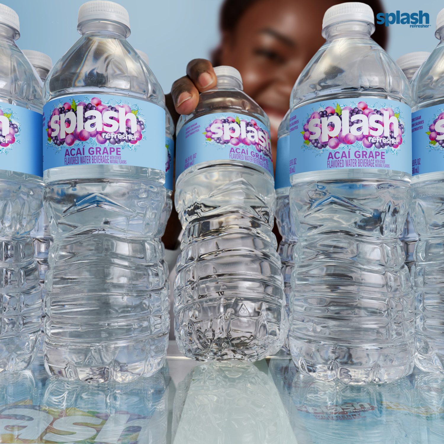 slide 8 of 8, Splash Refresher Acai Grape Flavored Water, 16.9 fl oz, 6 Pack, 6 ct