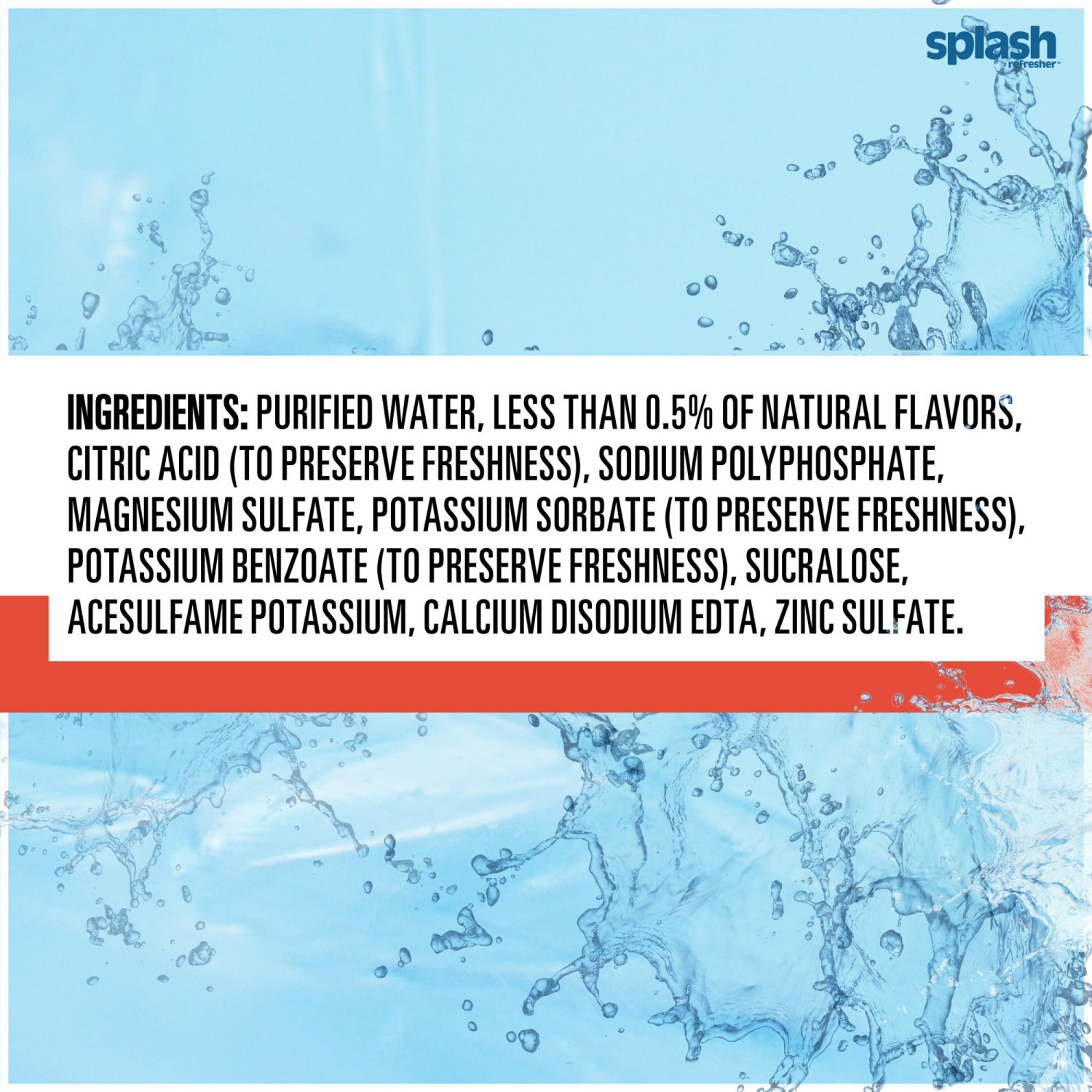 slide 6 of 8, Splash Refresher Mandarin Orange Flavored Water, 16.9 fl oz, 6 Pack, 6 ct