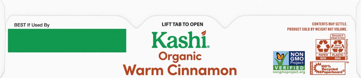 slide 9 of 13, Kashi Breakfast Cereal, Family Breakfast, Organic Fiber Cereal, Organic Warm Cinnamon Oat, 10.6oz Box (1 Box), 10.6 oz