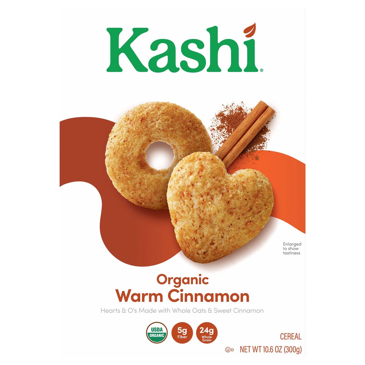 slide 6 of 13, Kashi Breakfast Cereal, Family Breakfast, Organic Fiber Cereal, Organic Warm Cinnamon Oat, 10.6oz Box (1 Box), 10.6 oz