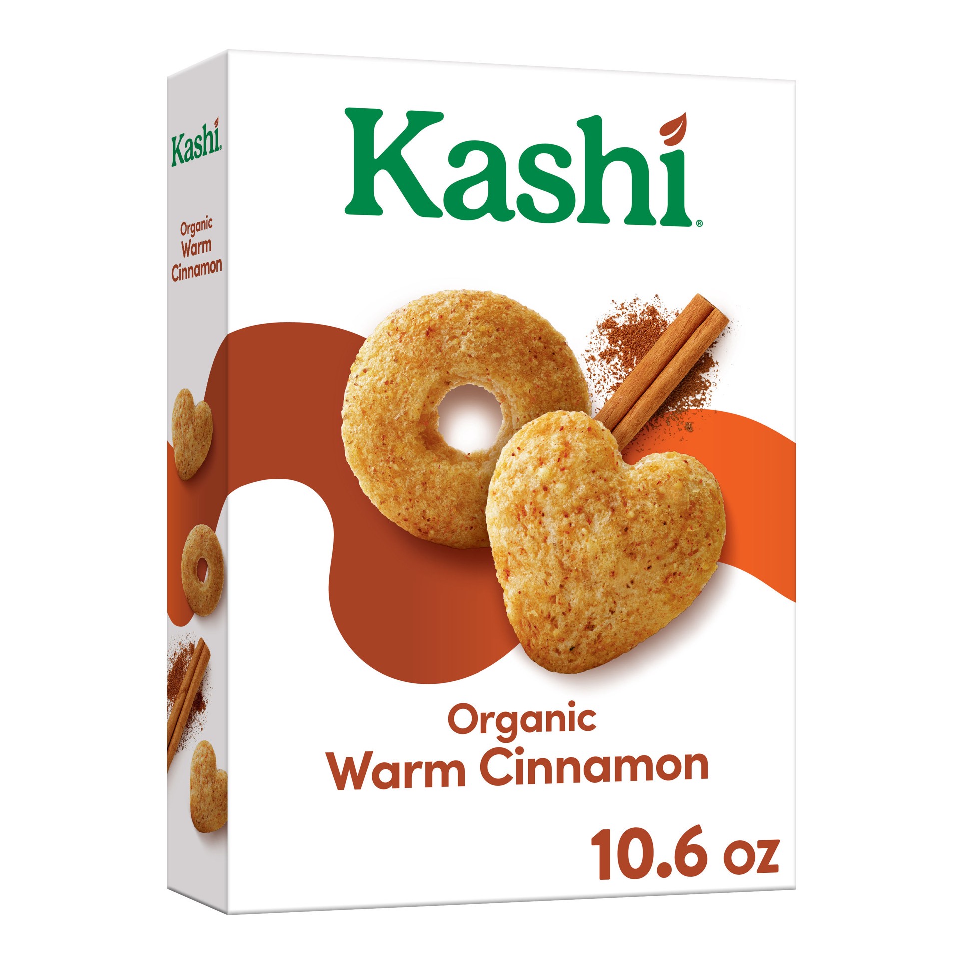 slide 1 of 13, Kashi Breakfast Cereal, Family Breakfast, Organic Fiber Cereal, Organic Warm Cinnamon Oat, 10.6oz Box (1 Box), 10.6 oz