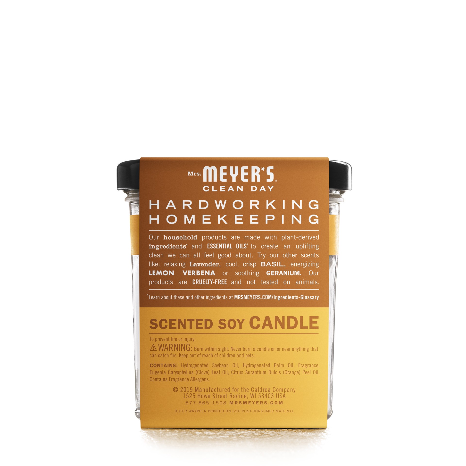 slide 5 of 10, Mrs. Meyer's Clean Day Scented Soy Candle, Large, Orange Clove Scent, 7.2 Ounce Candle, 7.2 oz