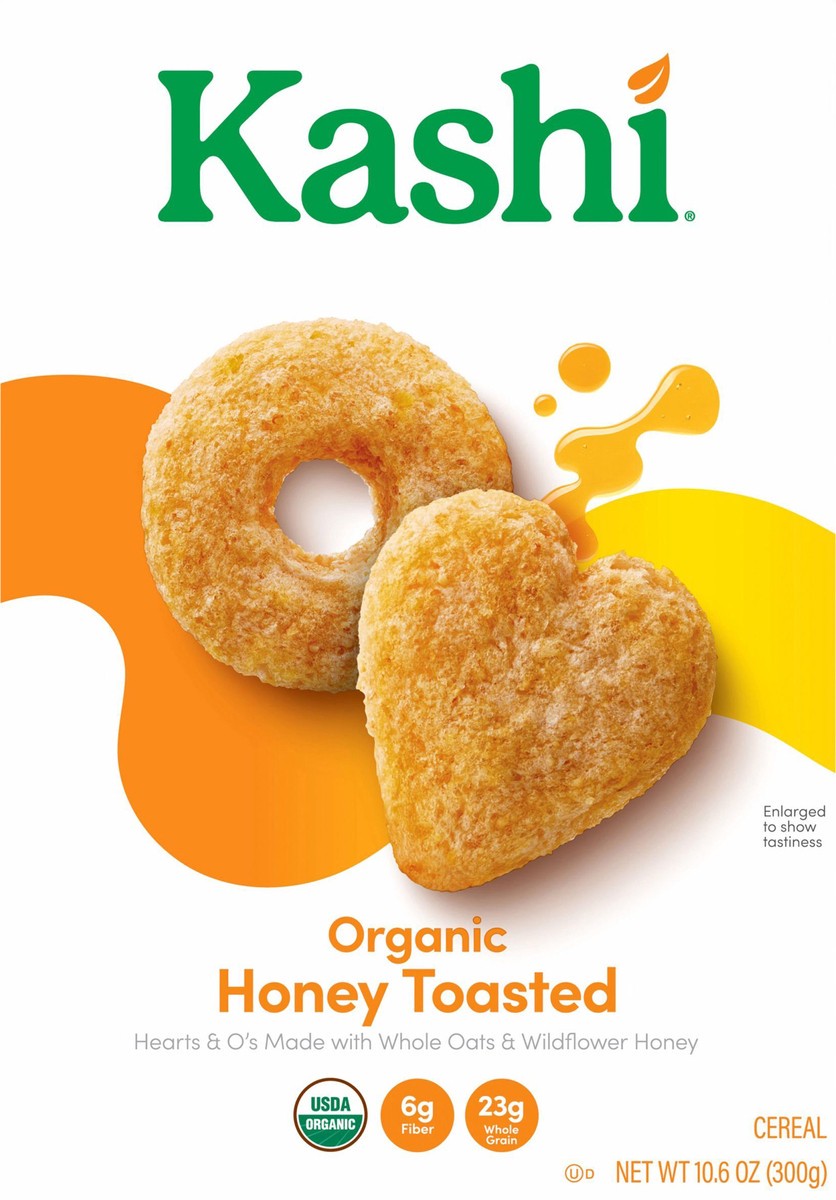 slide 5 of 13, Kashi Breakfast Cereal Organic Honey Toasted Oat, Family Breakfast, Box, 10.6 oz