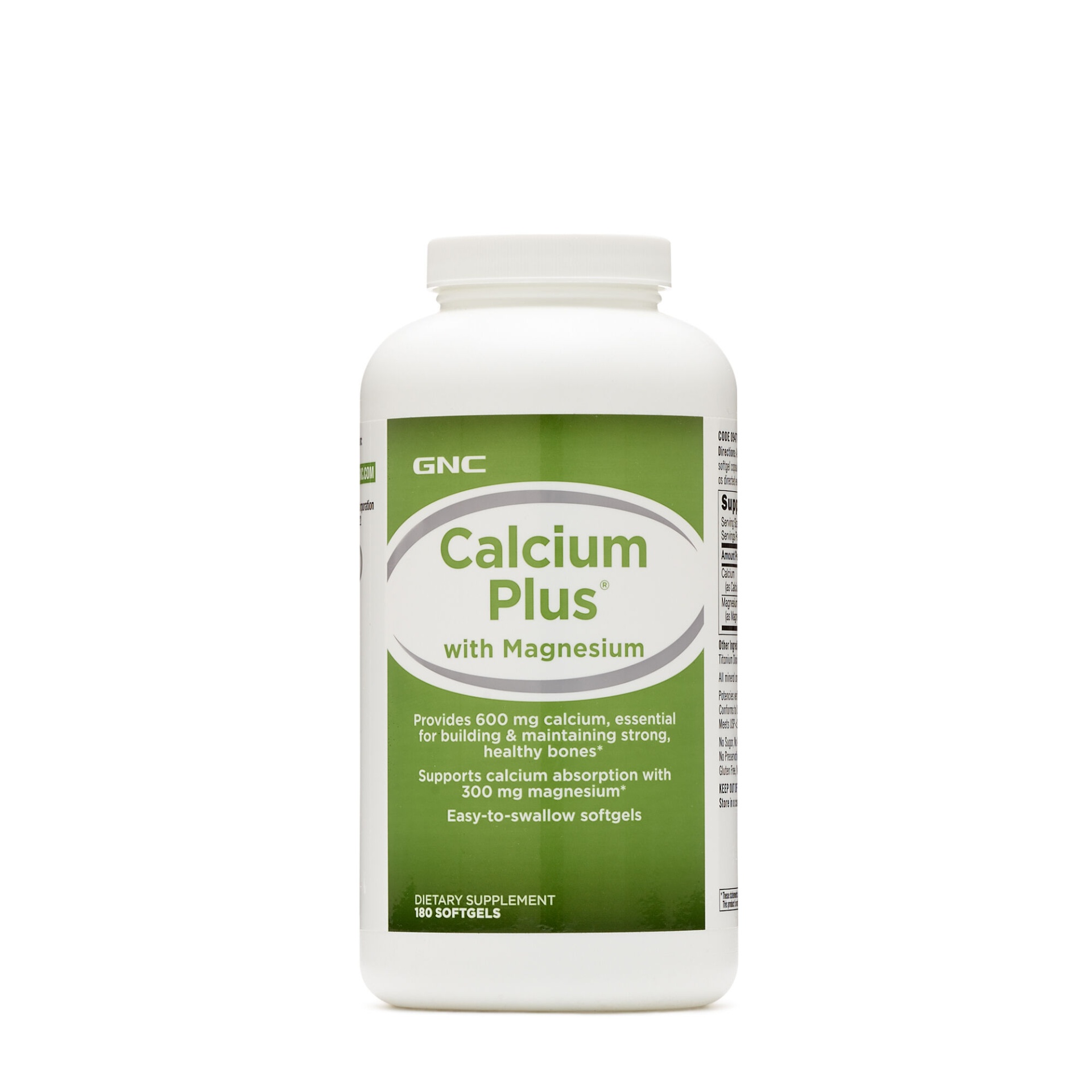 slide 1 of 1, GNC Calcium Plus with Magnesium, 180 ct