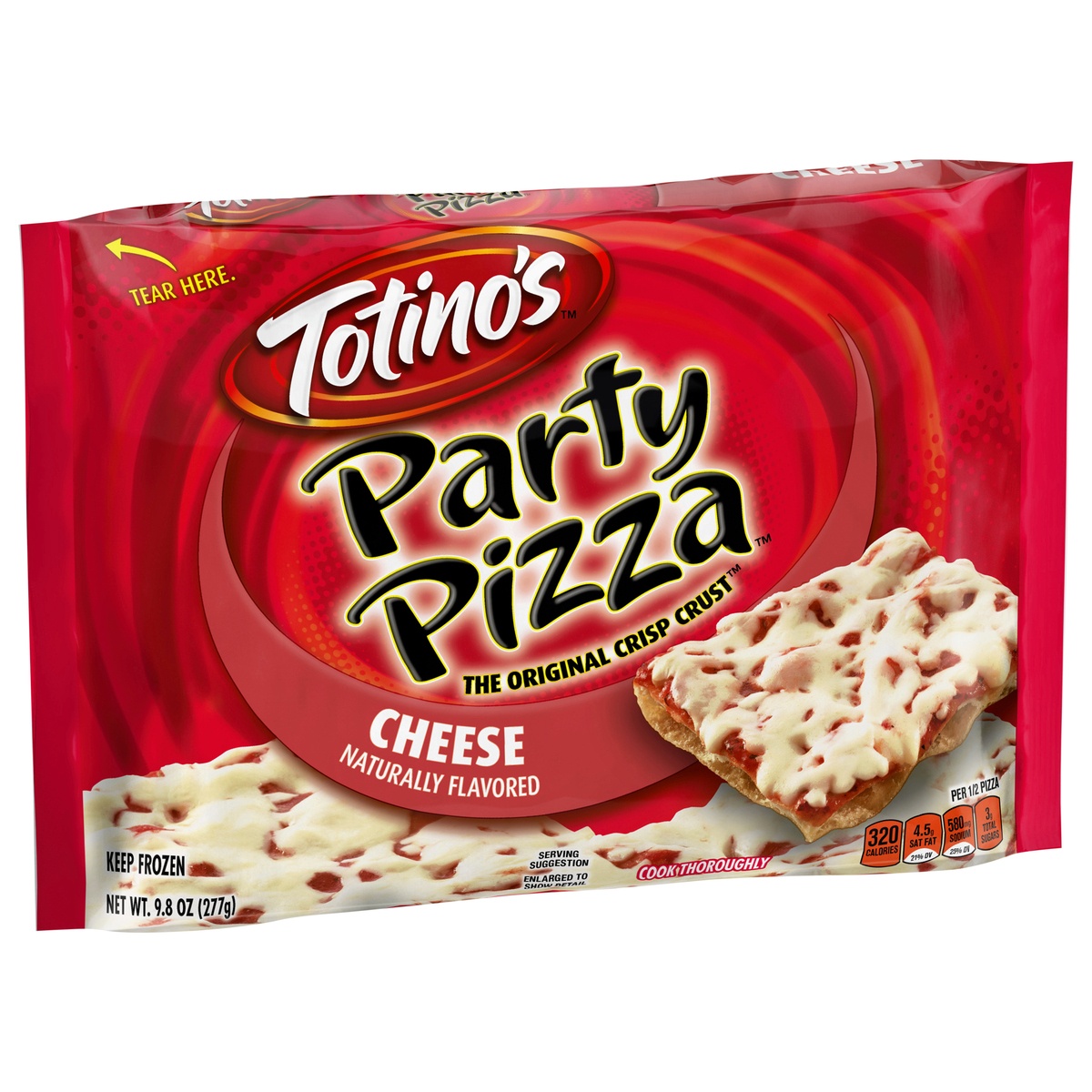 slide 2 of 11, Totino's Party Pizza, Cheese,Pizza (frozen), 9.8 oz