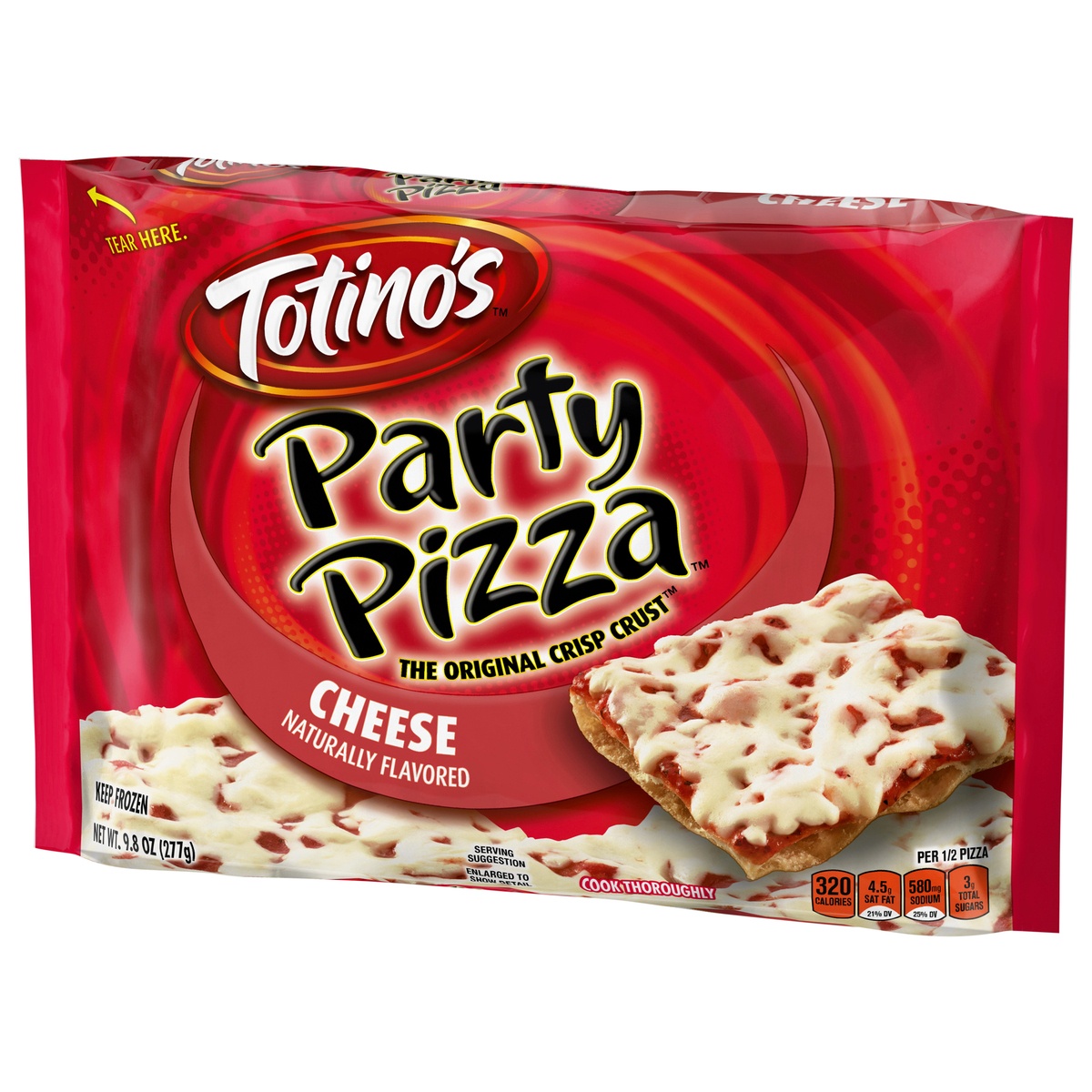 slide 3 of 11, Totino's Party Pizza, Cheese,Pizza (frozen), 9.8 oz